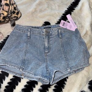 Wild Fable Shorts Womens 4 Super High Rise Denim Jean 3.5” Inseam Acid Wash